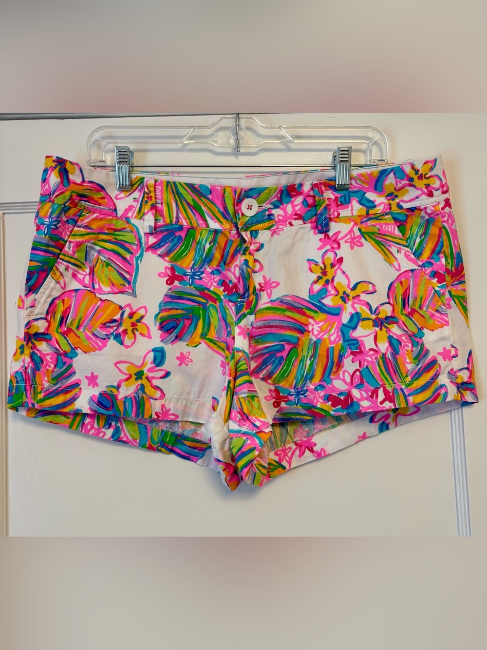 Lilly Pulitzer Walsh Shorts Size 14 Resort White Summer Haze Floral